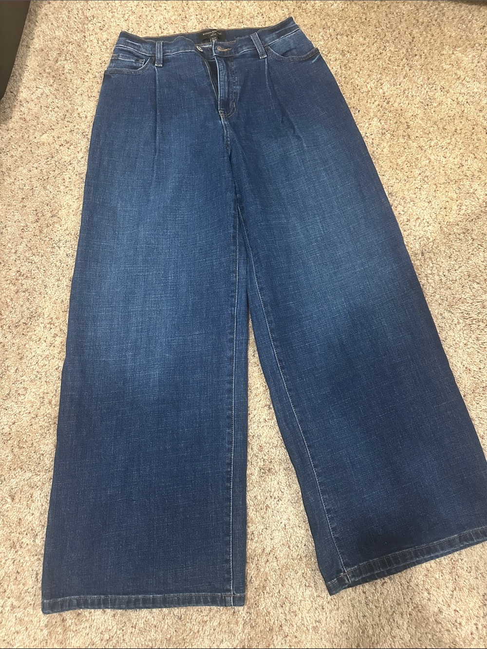 Banana Republic Wide-Leg High-Rise Jeans - Dark Blue